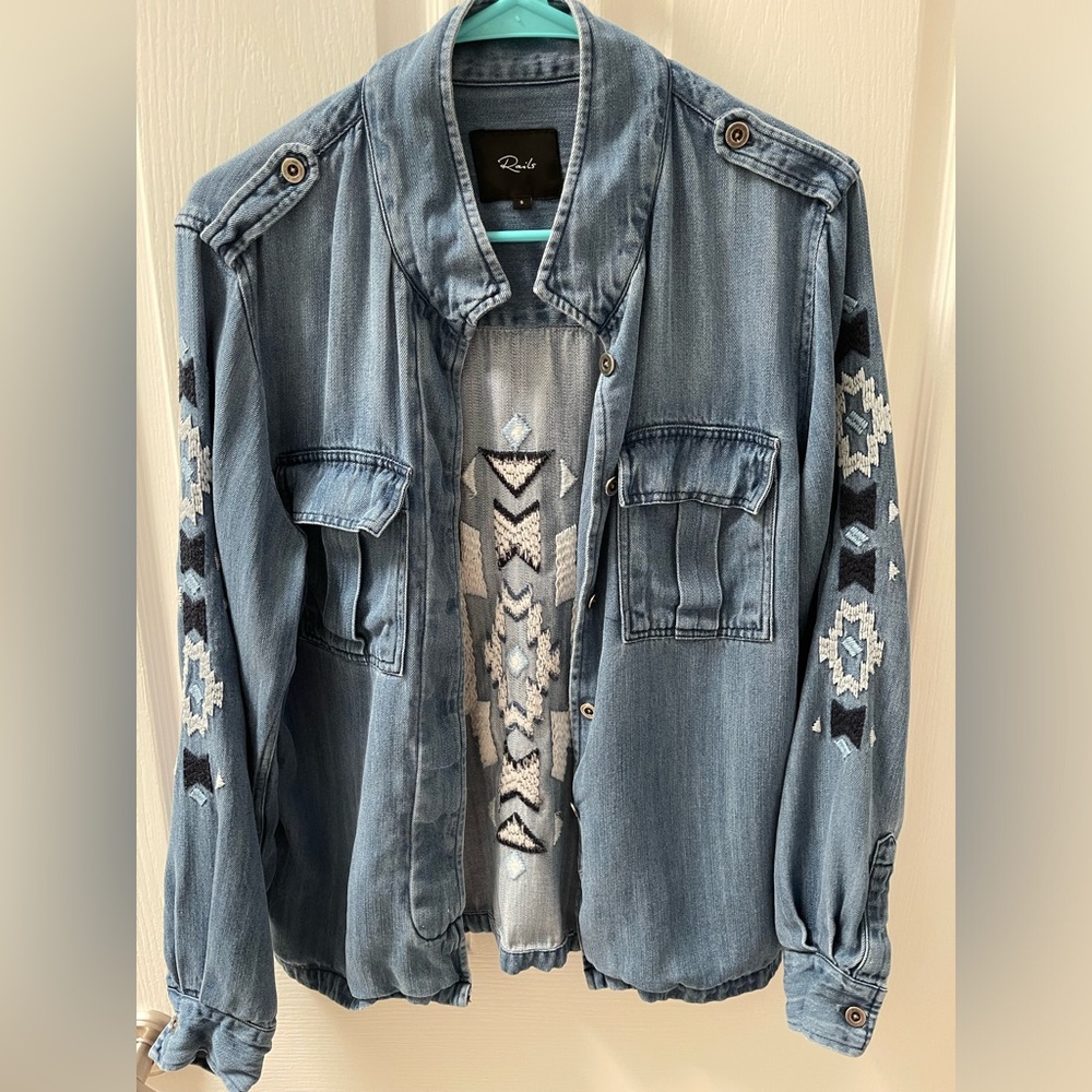 Rails Smith Embroidered Chambray L/S Button Down … - image 4